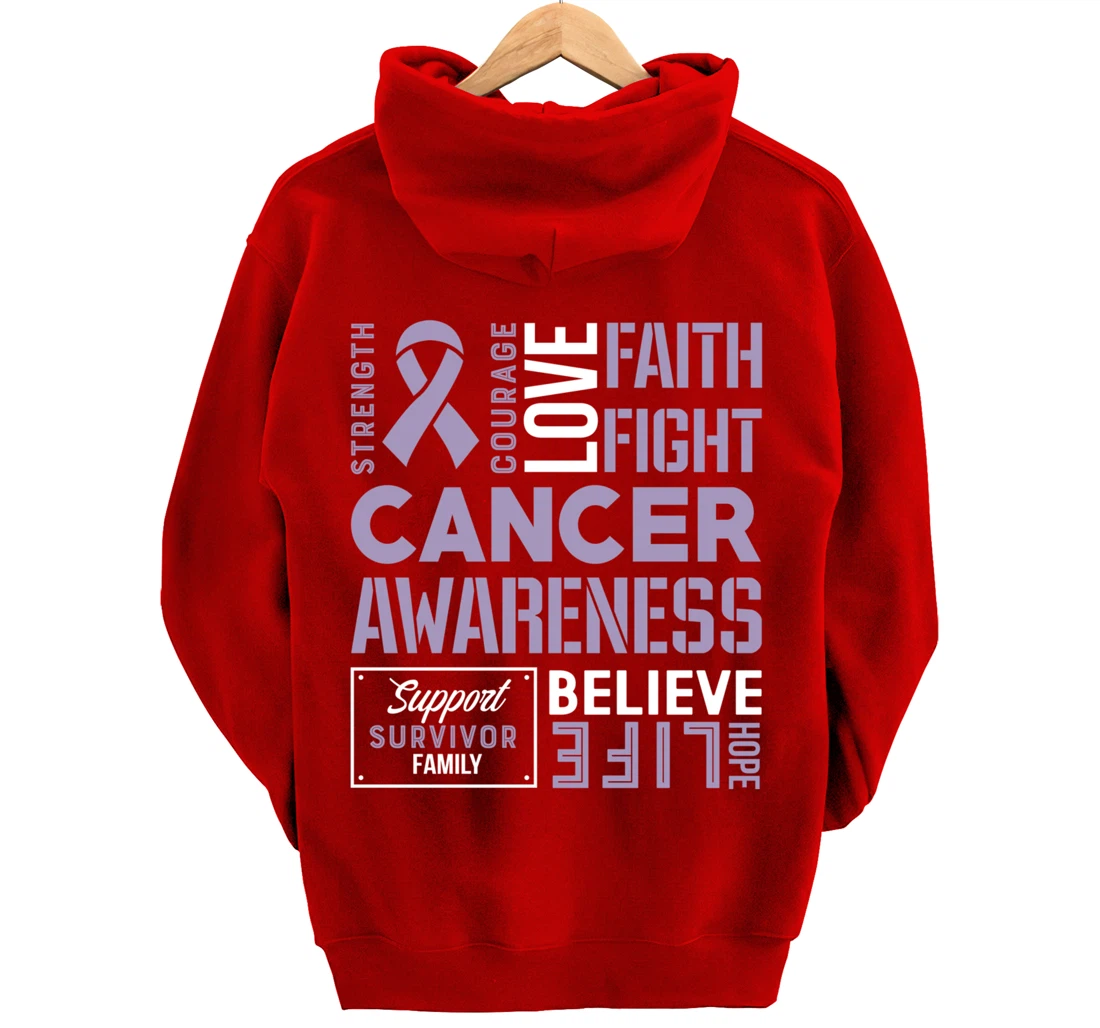 Testicular Cancer Fight Cancer Ribbon Pullover Hoodie