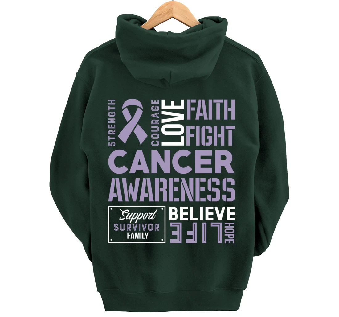 Testicular Cancer Fight Cancer Ribbon Pullover Hoodie