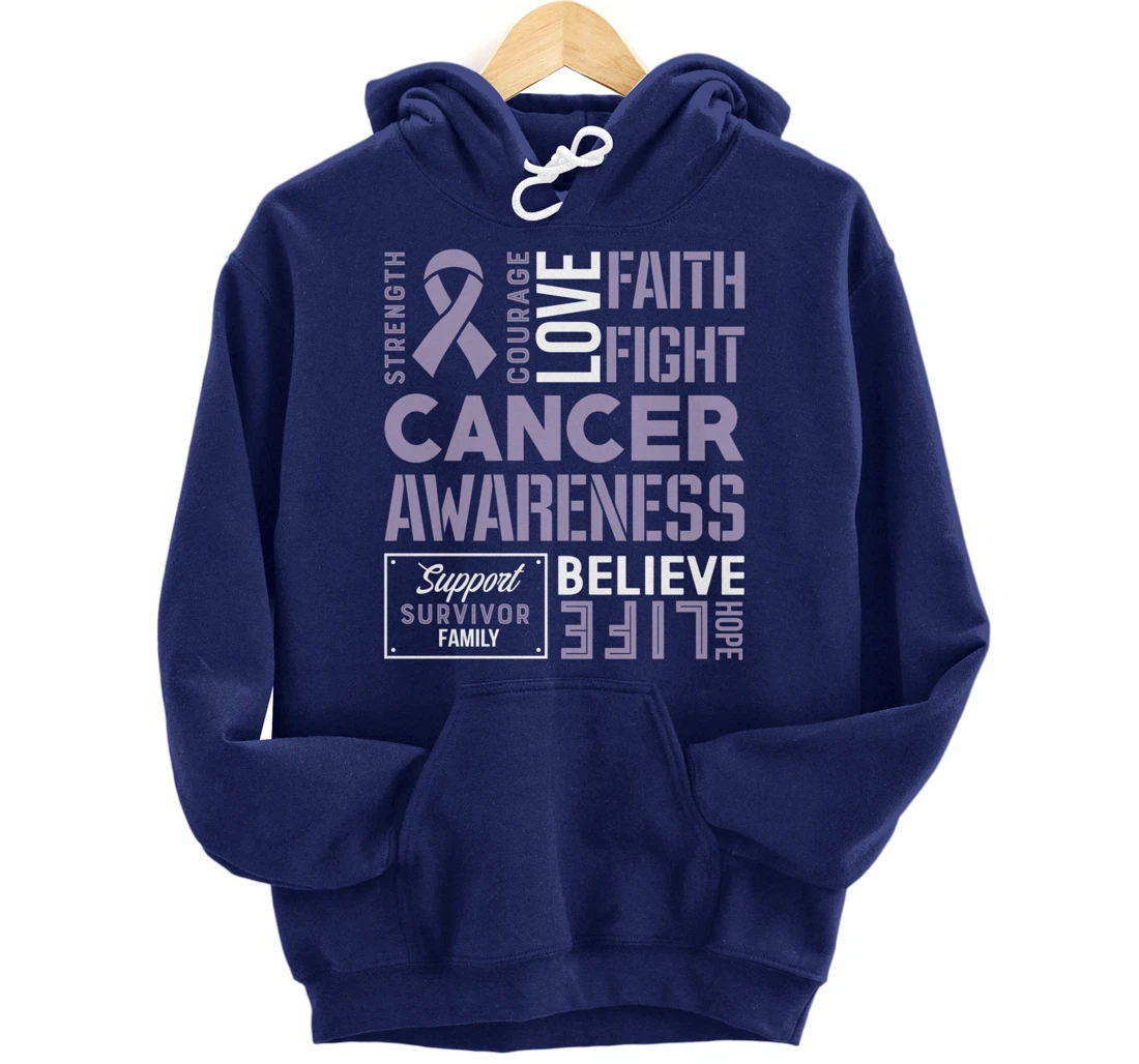 Testicular Cancer Fight Cancer Ribbon Pullover Hoodie