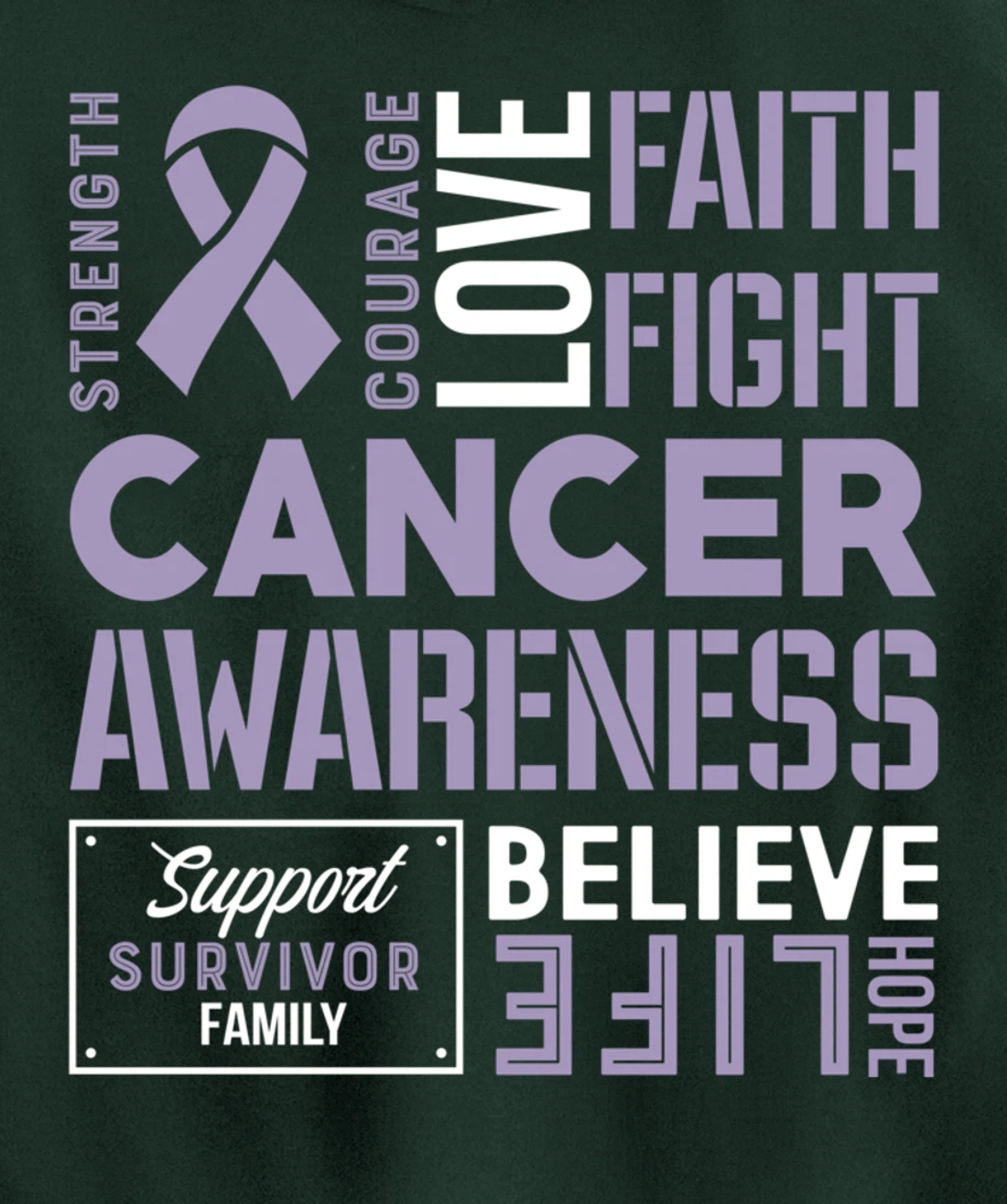 Testicular Cancer Fight Cancer Ribbon Pullover Hoodie