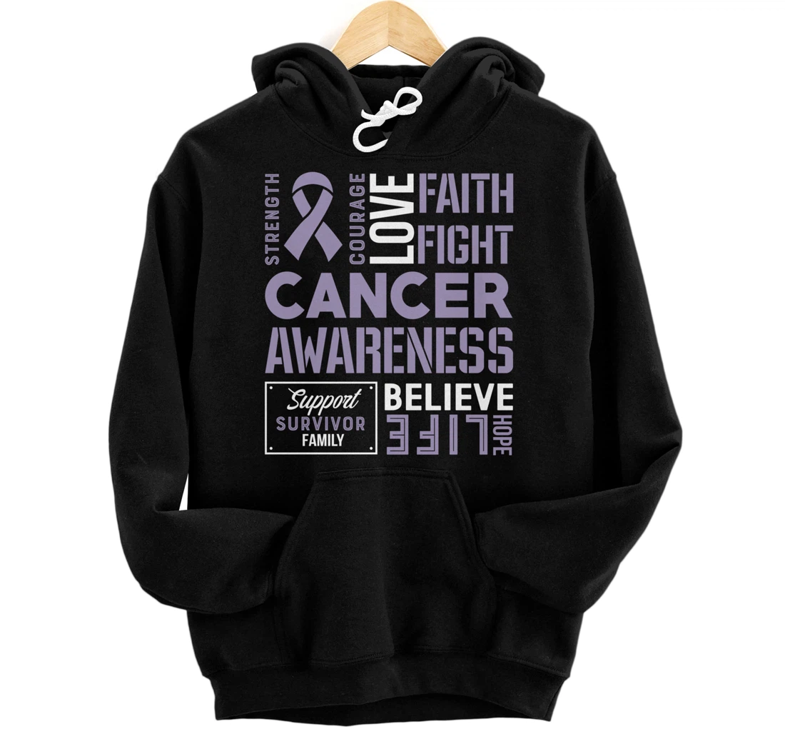 Testicular Cancer Fight Cancer Ribbon Pullover Hoodie