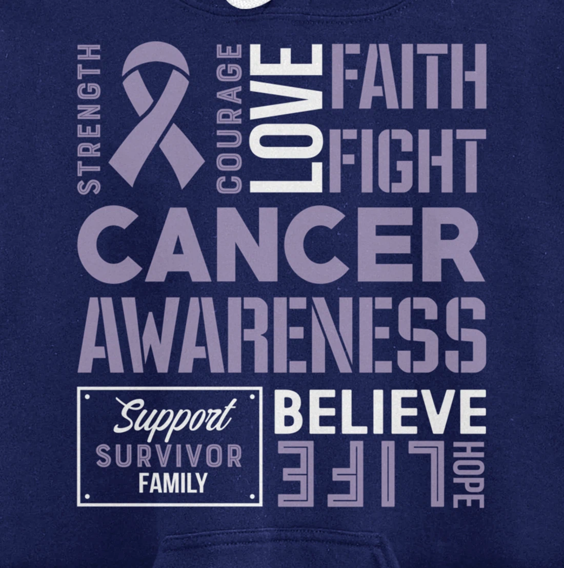 Testicular Cancer Fight Cancer Ribbon Pullover Hoodie