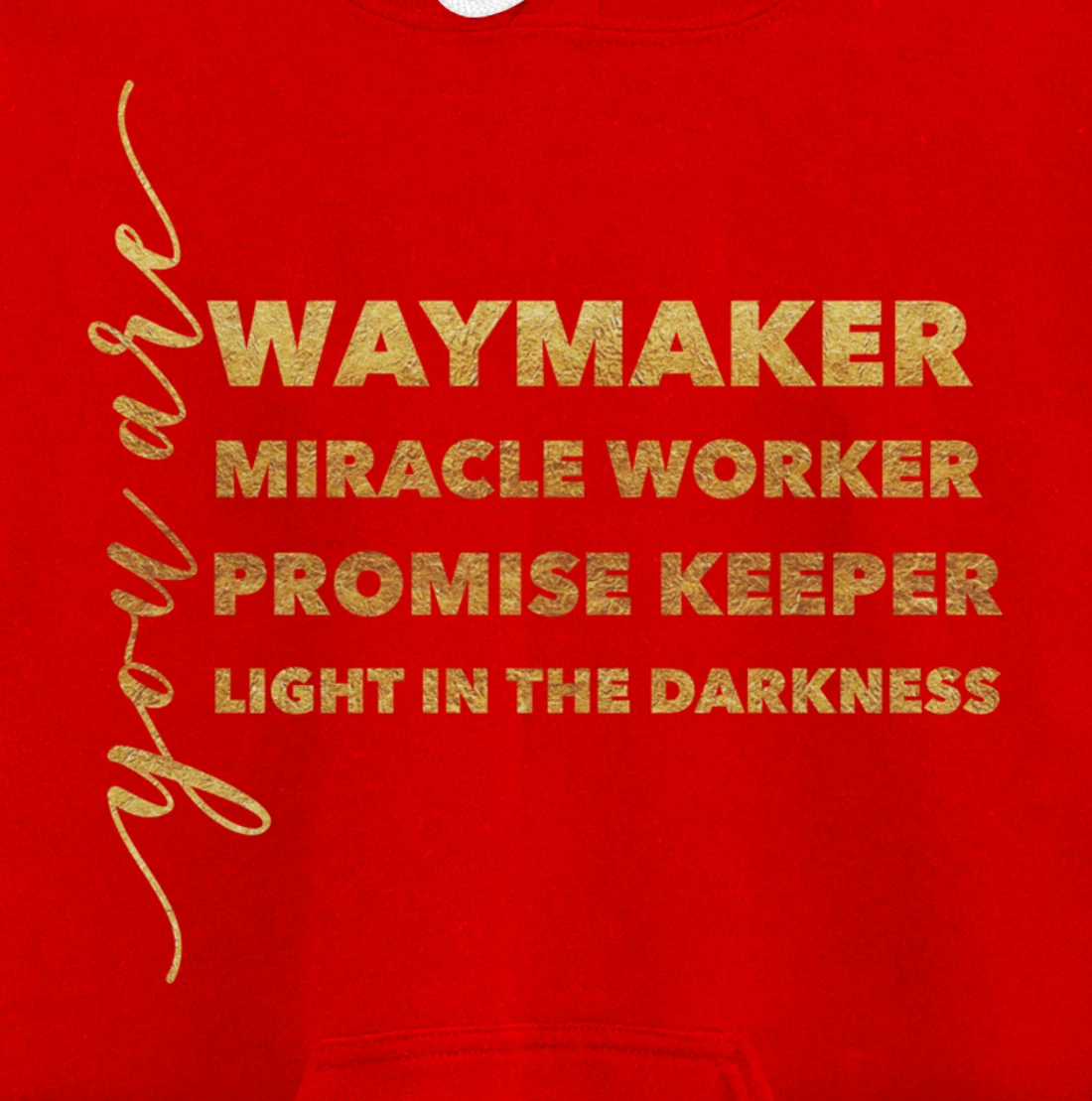 Waymaker Miracle Worker Promise Keeper Light Christian Gift Pullover Hoodie