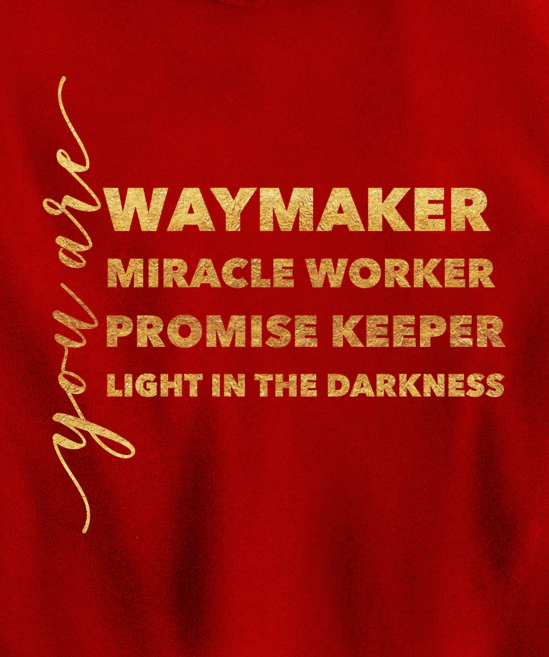 Waymaker Miracle Worker Promise Keeper Light Christian Gift Pullover Hoodie