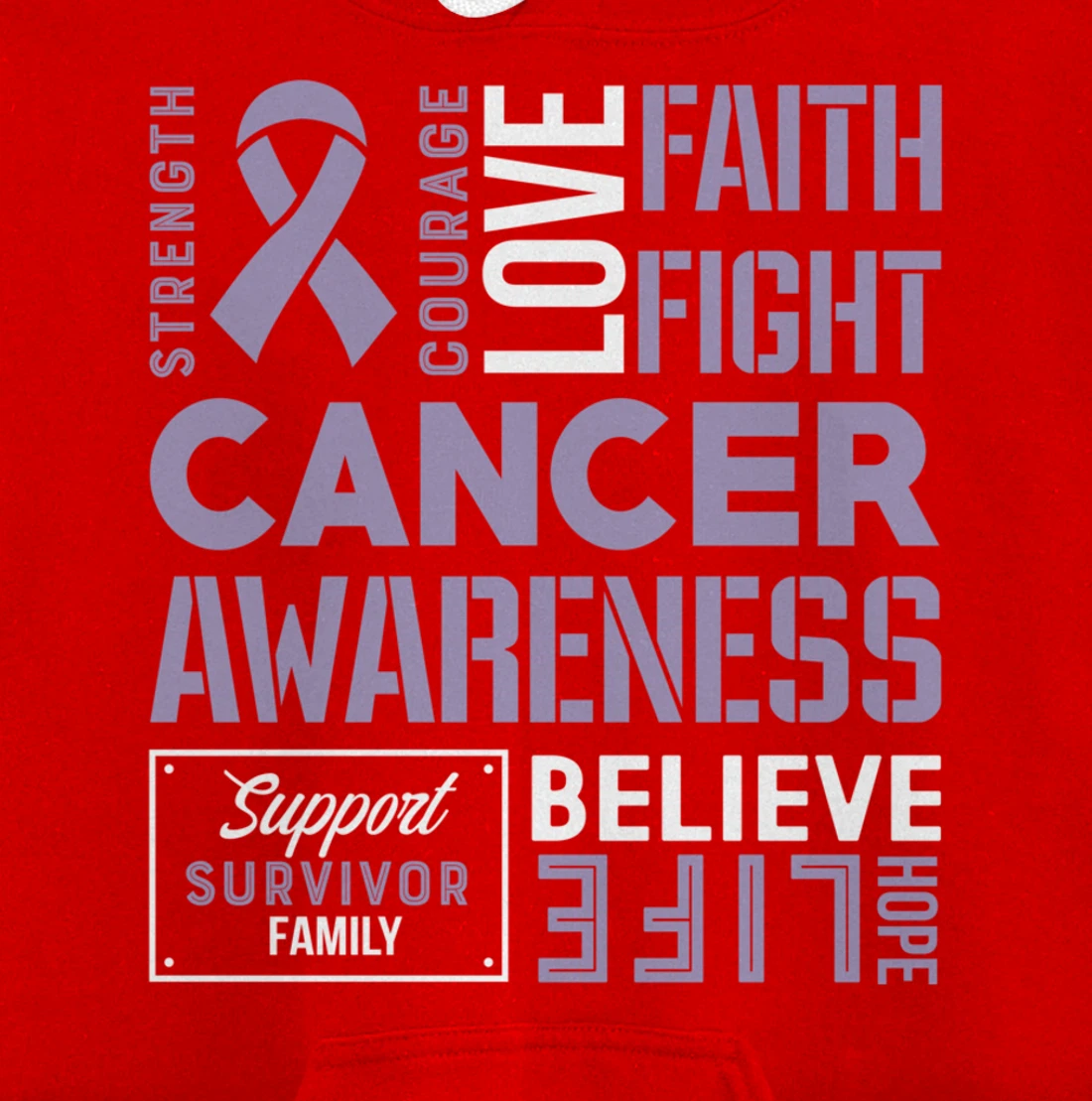 Testicular Cancer Fight Cancer Ribbon Pullover Hoodie
