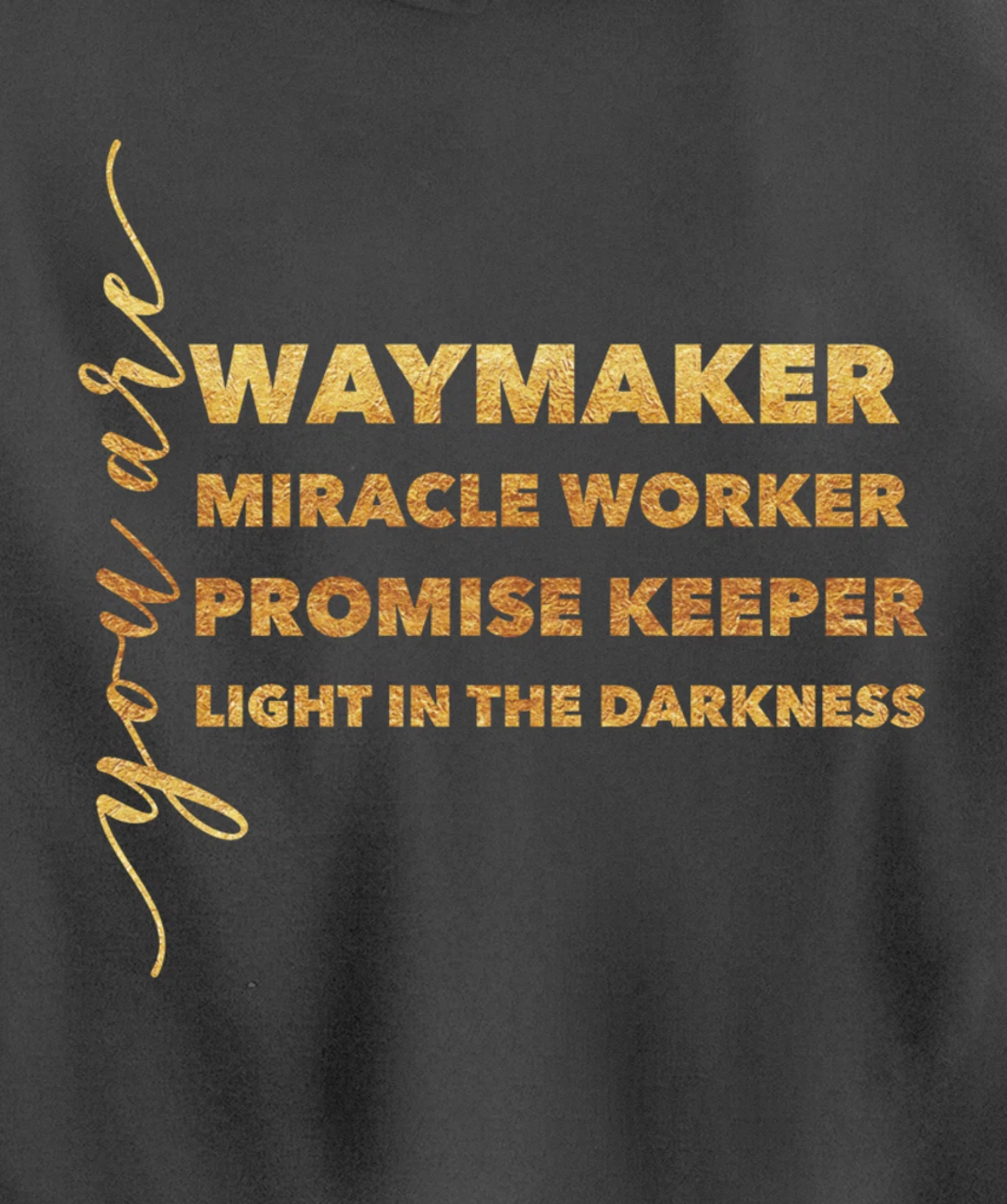 Waymaker Miracle Worker Promise Keeper Light Christian Gift Pullover Hoodie