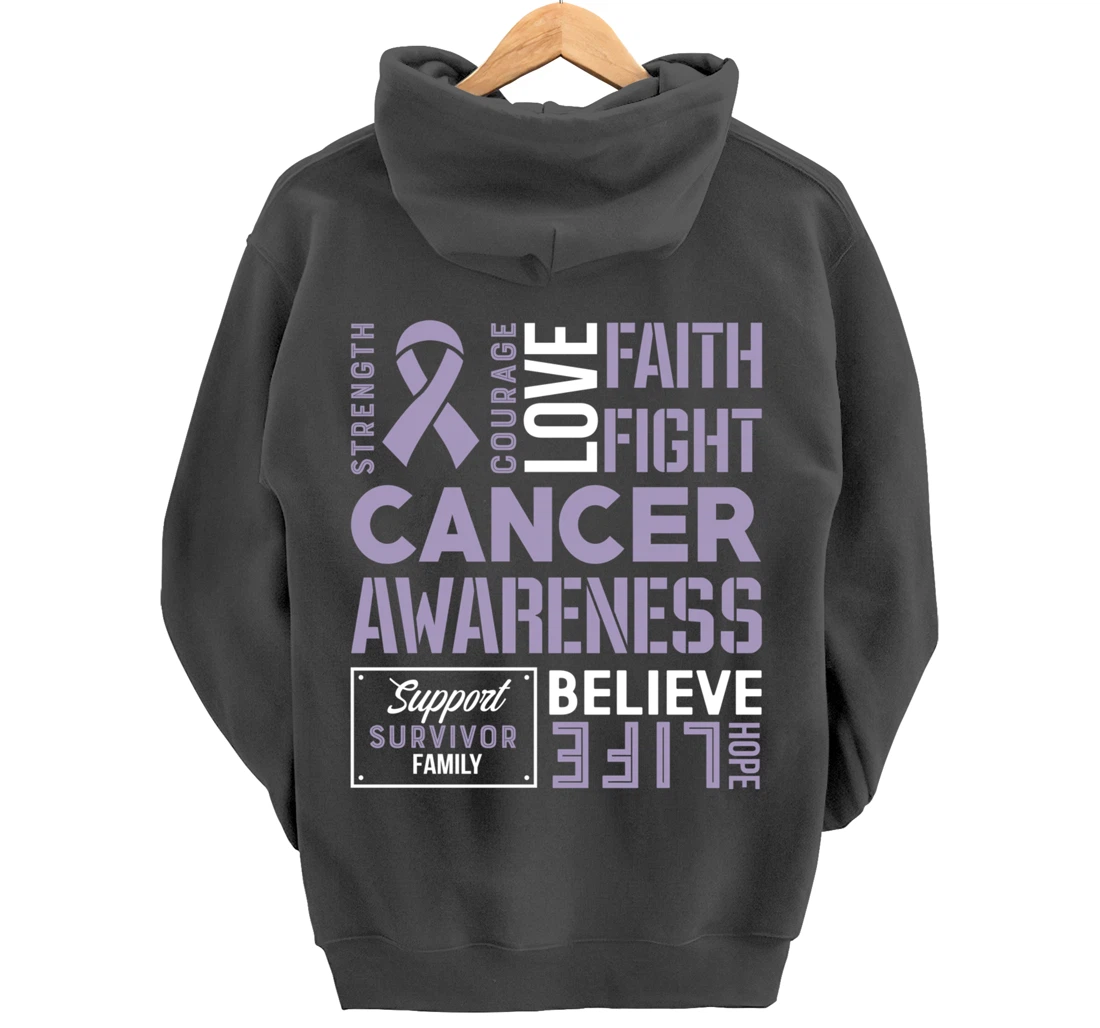 Testicular Cancer Fight Cancer Ribbon Pullover Hoodie
