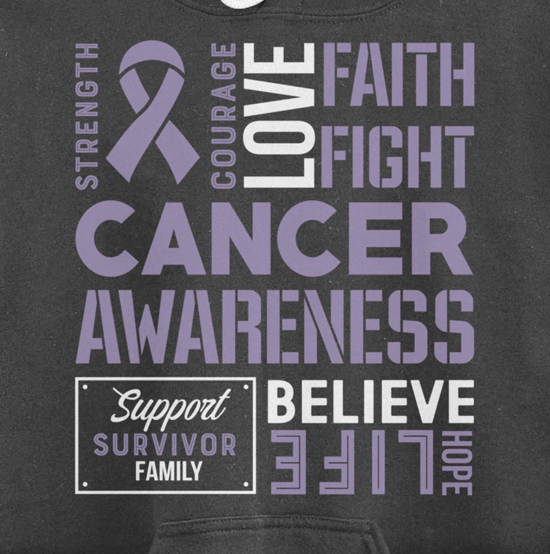 Testicular Cancer Fight Cancer Ribbon Pullover Hoodie