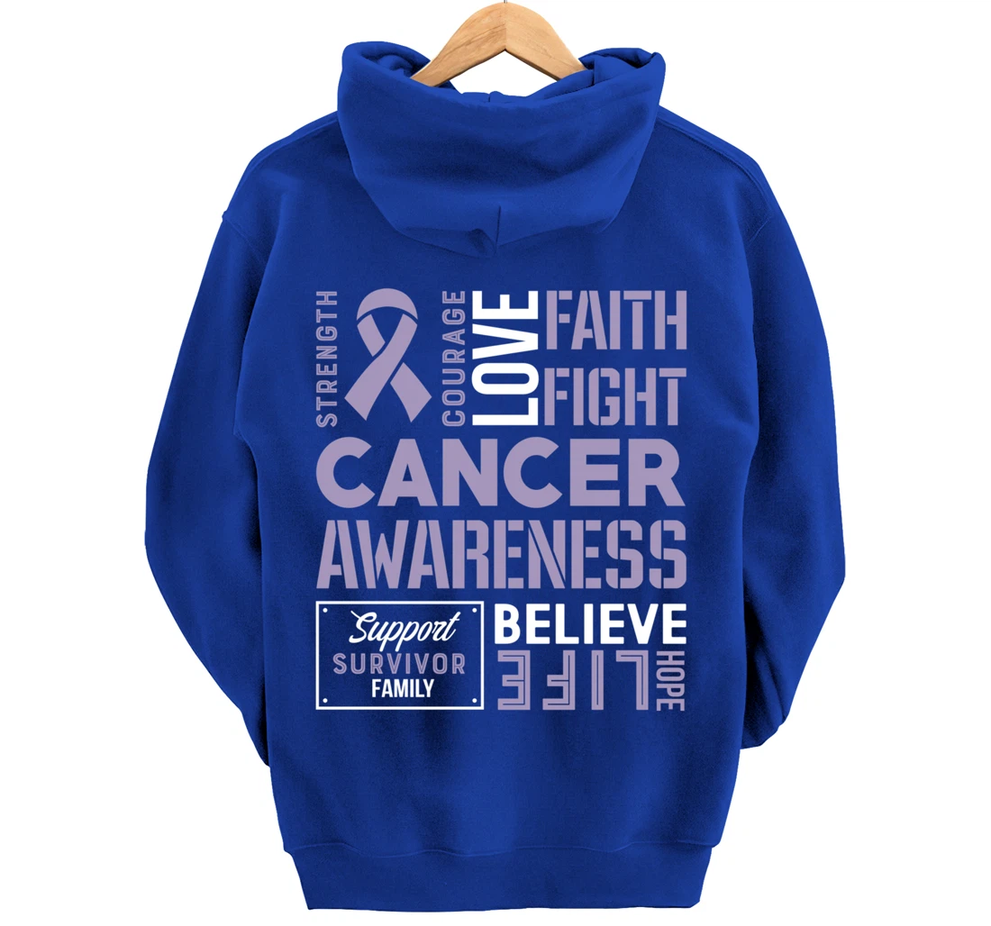 Testicular Cancer Fight Cancer Ribbon Pullover Hoodie