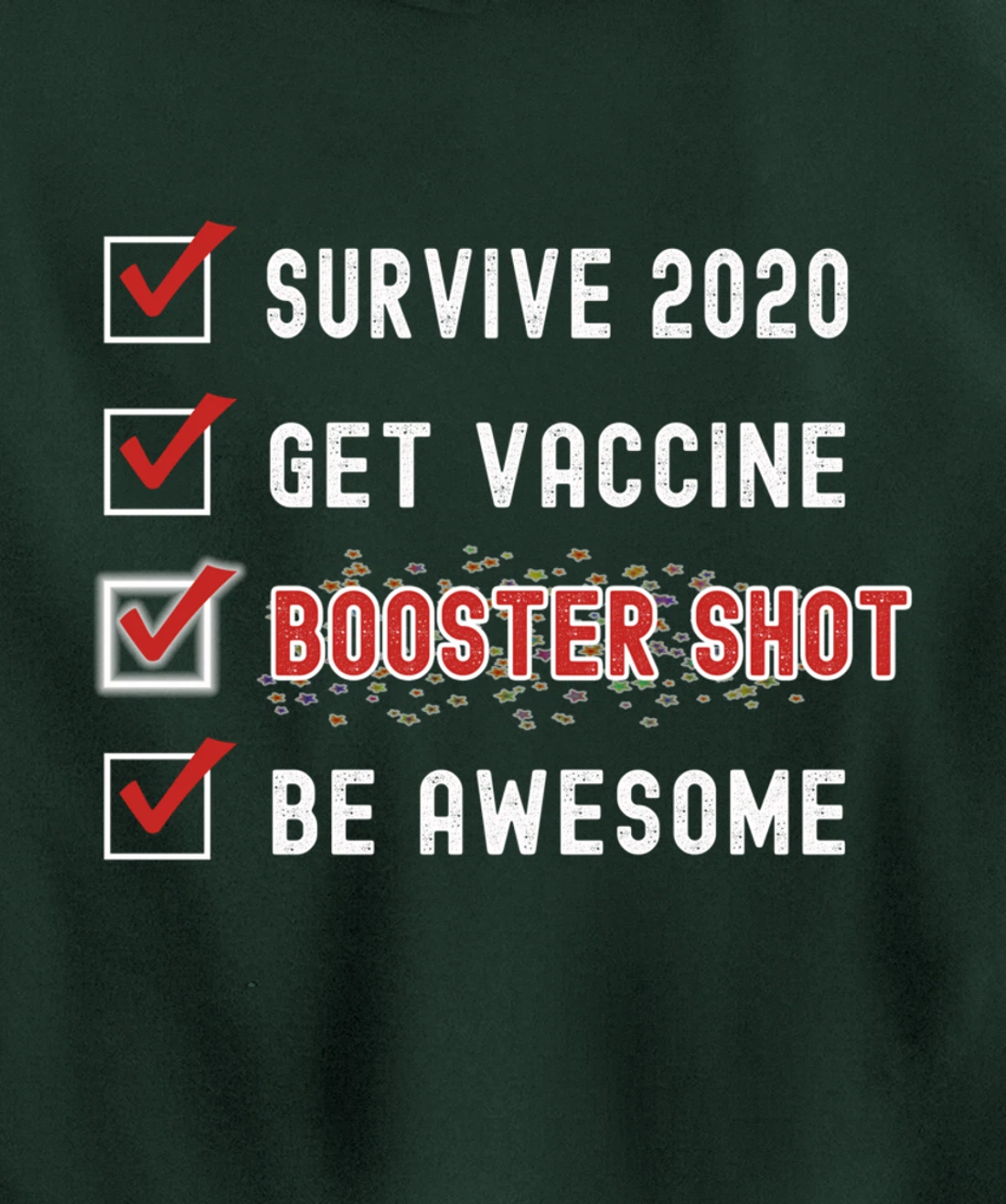 Booster Shot To Do Checklist Funny Pro Vaccine 2021 2022 Pullover Hoodie