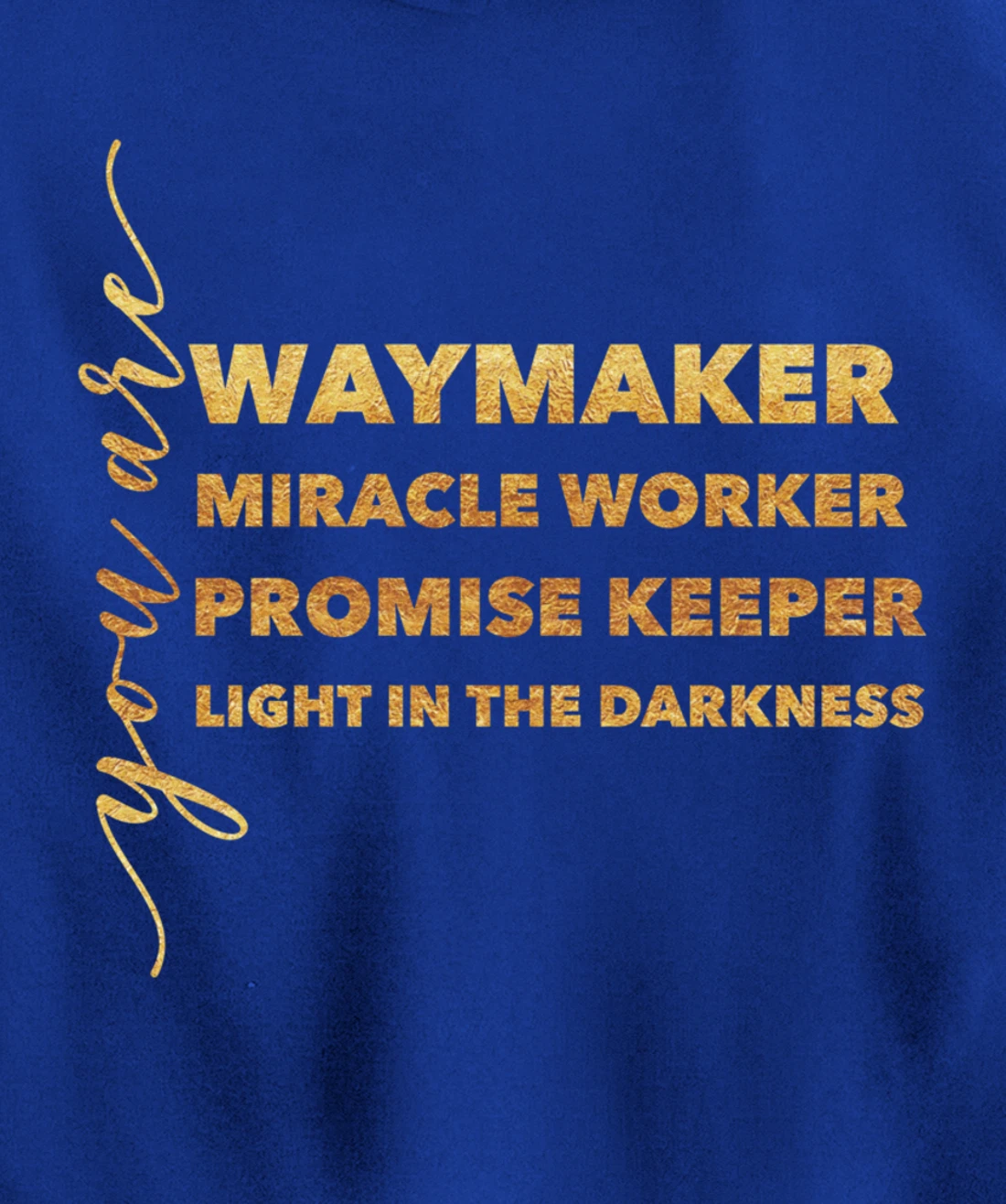 Waymaker Miracle Worker Promise Keeper Light Christian Gift Pullover Hoodie