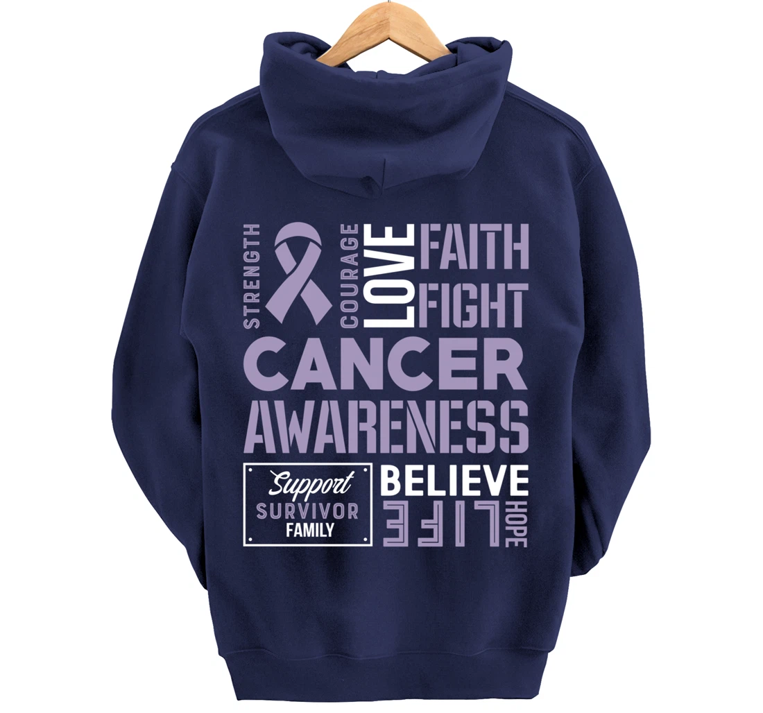 Testicular Cancer Fight Cancer Ribbon Pullover Hoodie
