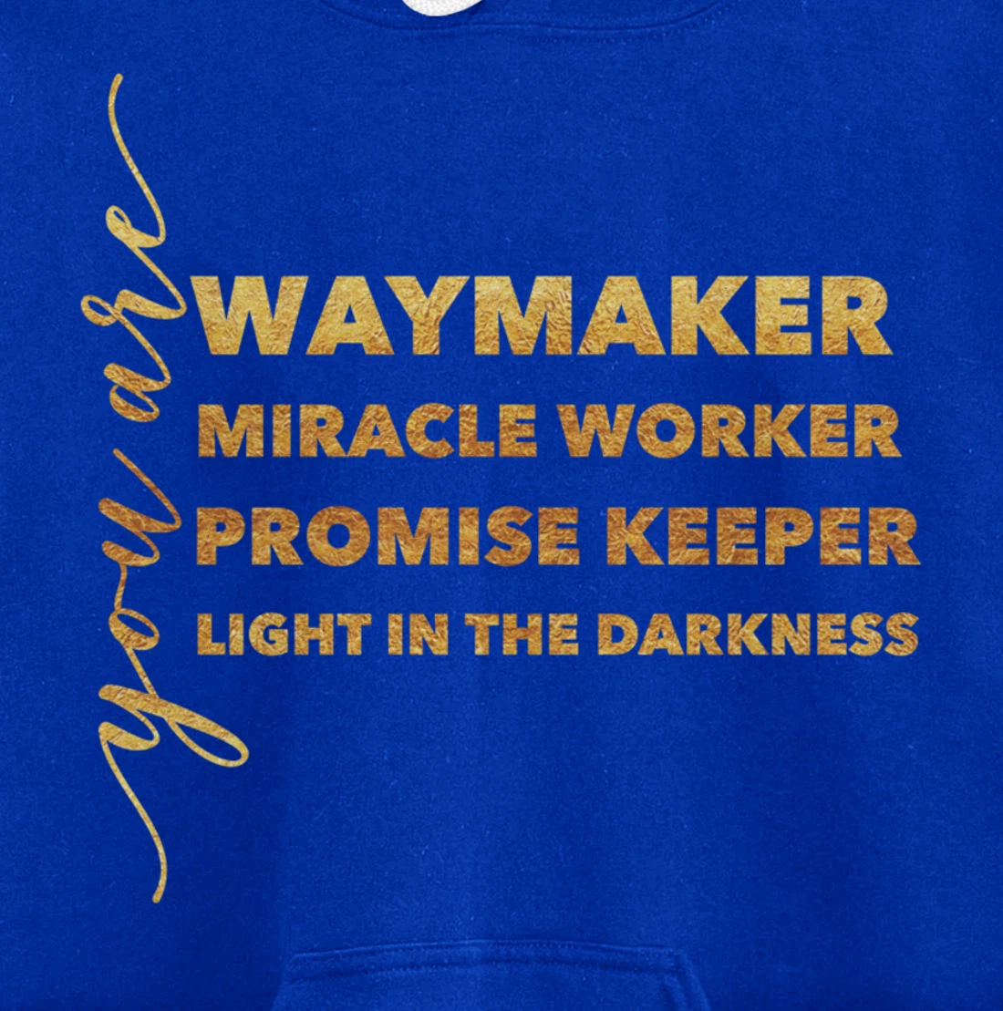 Waymaker Miracle Worker Promise Keeper Light Christian Gift Pullover Hoodie