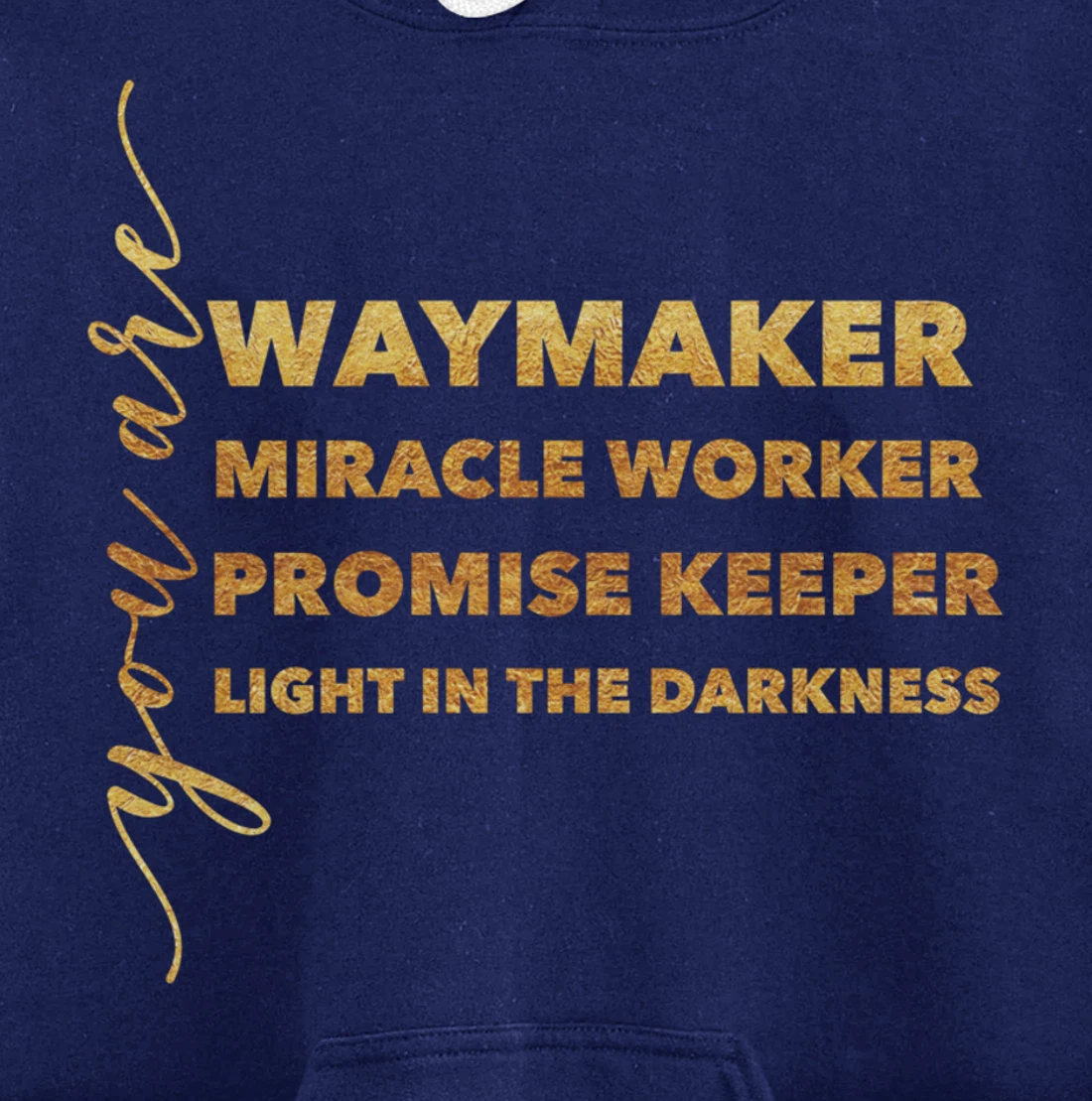 Waymaker Miracle Worker Promise Keeper Light Christian Gift Pullover Hoodie