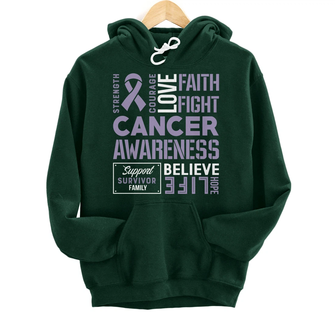 Testicular Cancer Fight Cancer Ribbon Pullover Hoodie