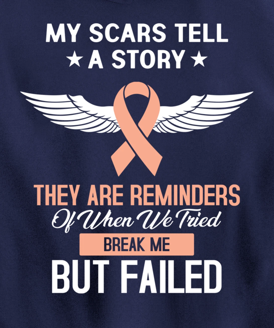 Uterine Cancer Fight Cancer Ribbon Pullover Hoodie