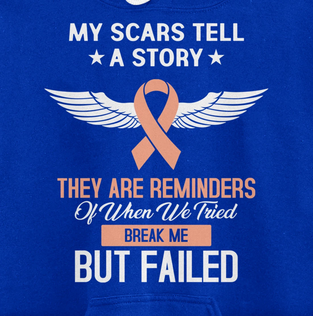 Uterine Cancer Fight Cancer Ribbon Pullover Hoodie