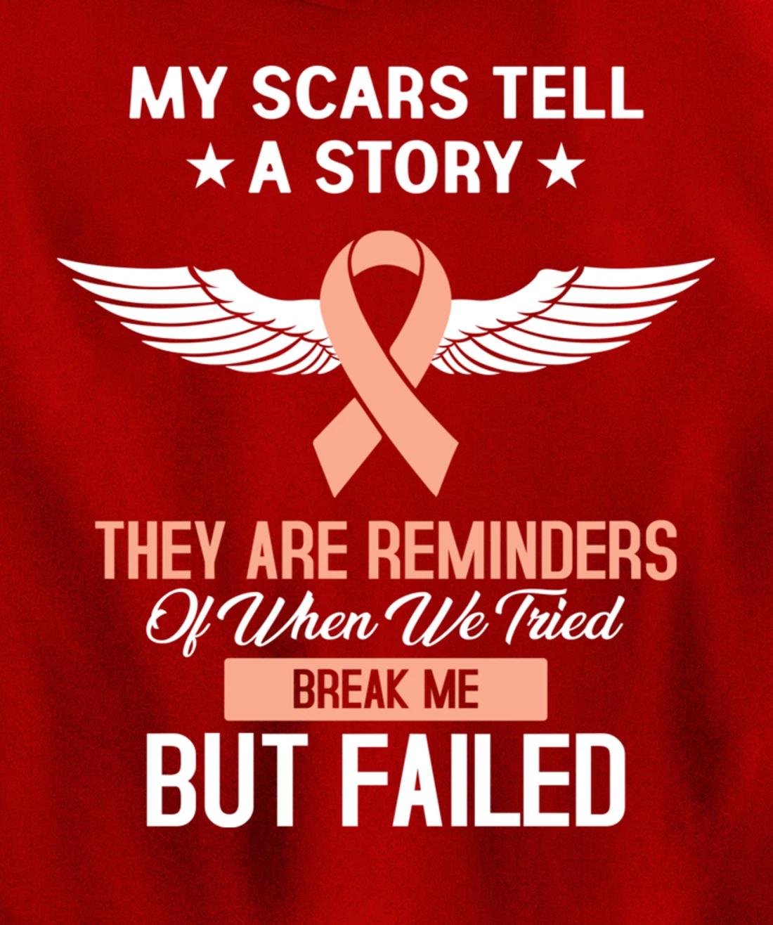 Uterine Cancer Fight Cancer Ribbon Pullover Hoodie