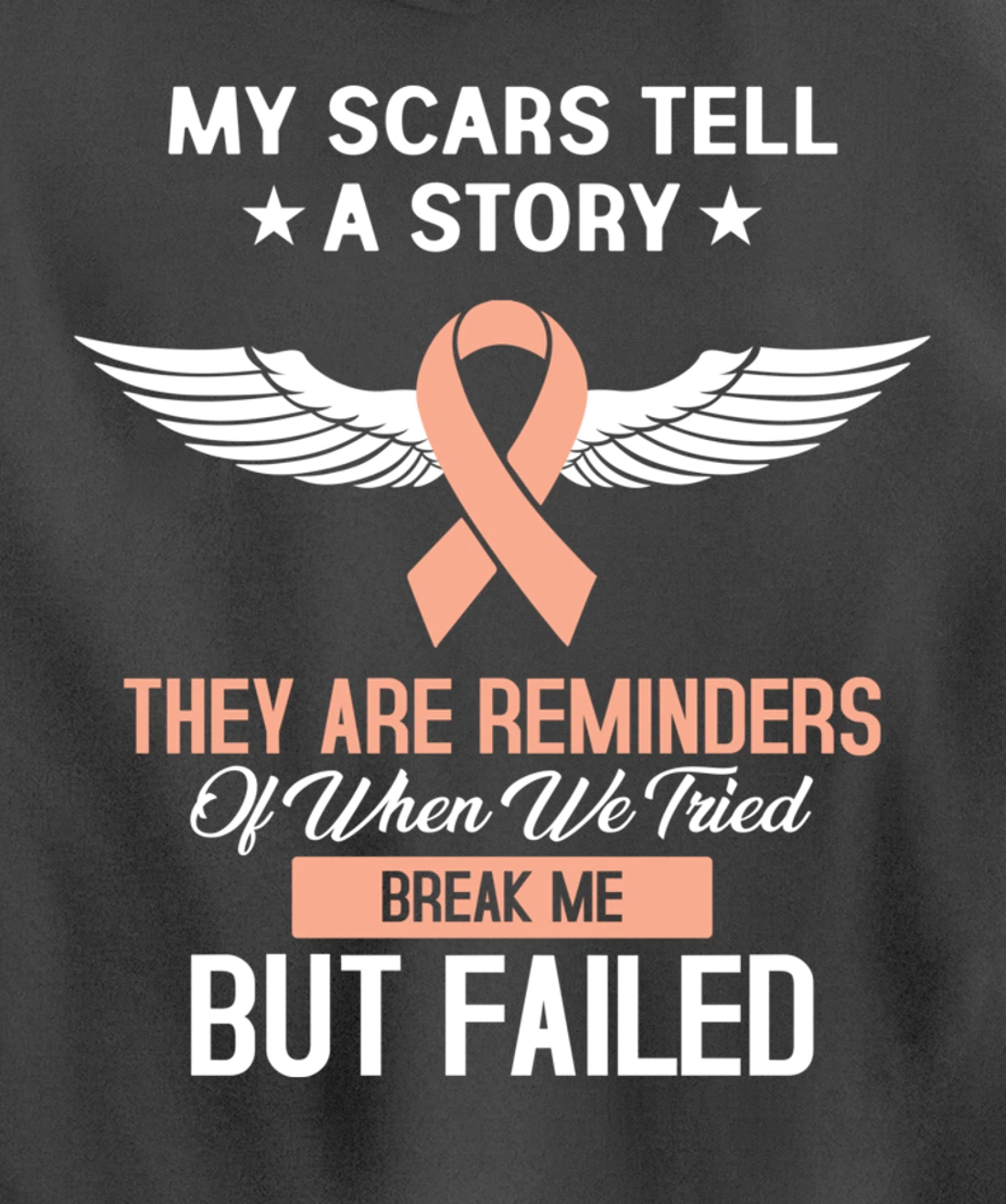 Uterine Cancer Fight Cancer Ribbon Pullover Hoodie