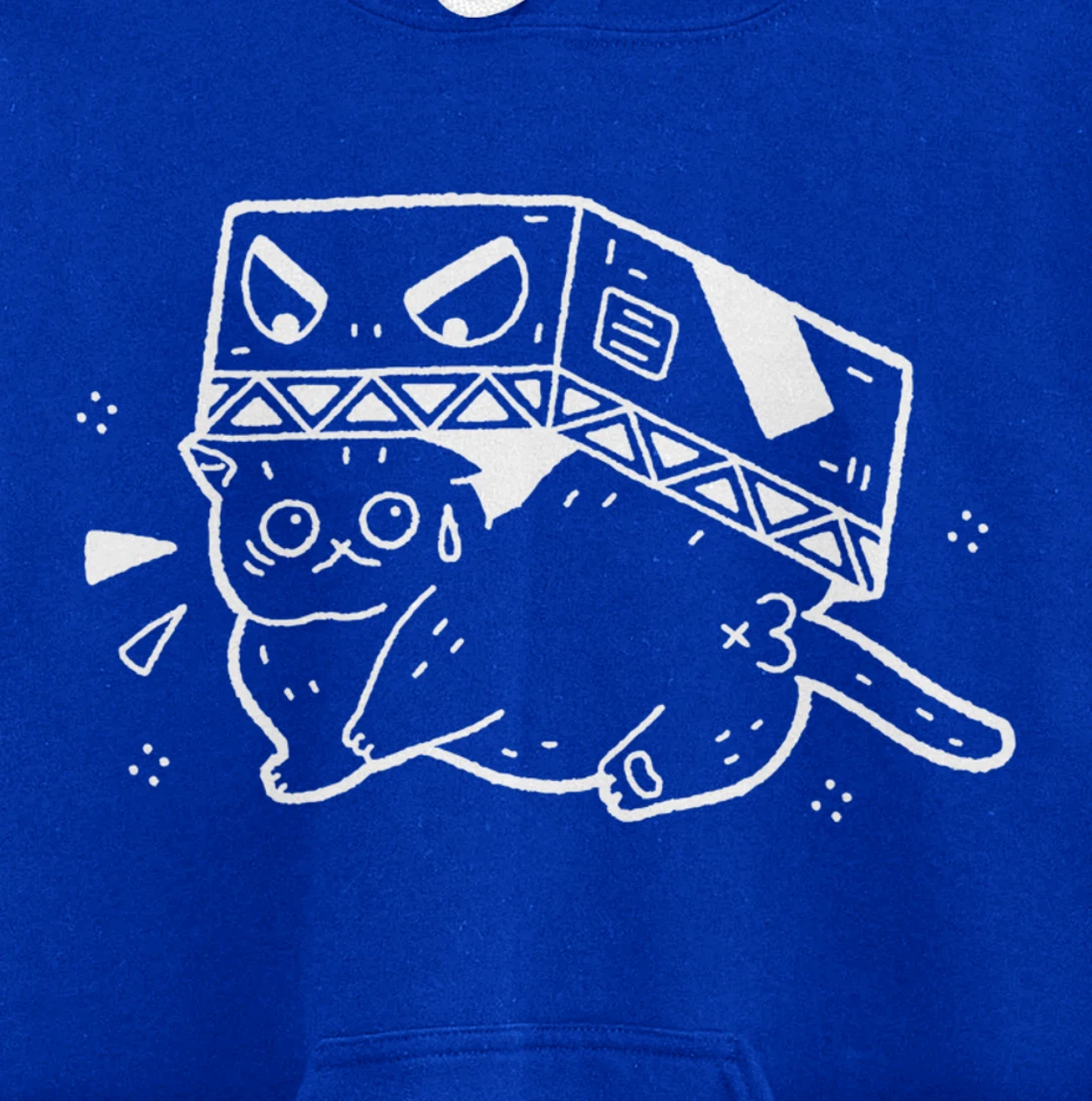 Scared Cat in Box Funny Gift Cat Lover Anime Fan Men Women Pullover Hoodie