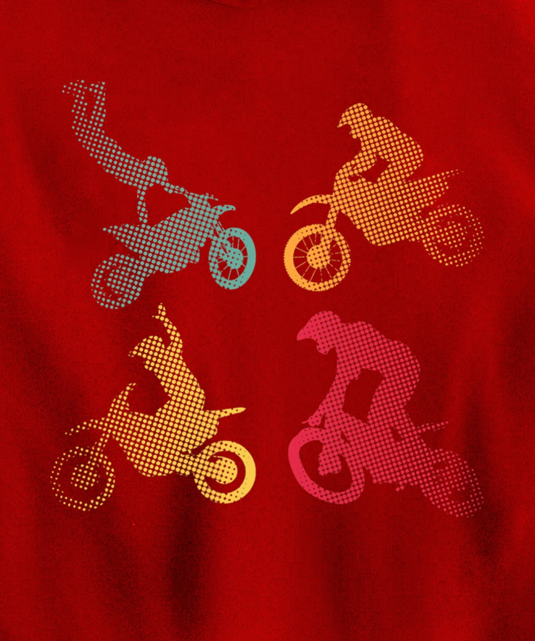Motocross Motorcycle Bike Biker Racing Race Retro Gift Pullover Hoodie