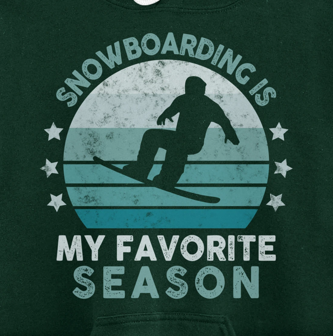 Snowboarding Is My Favorite Season Winter Ice Sports Retro Pullover Hoodie