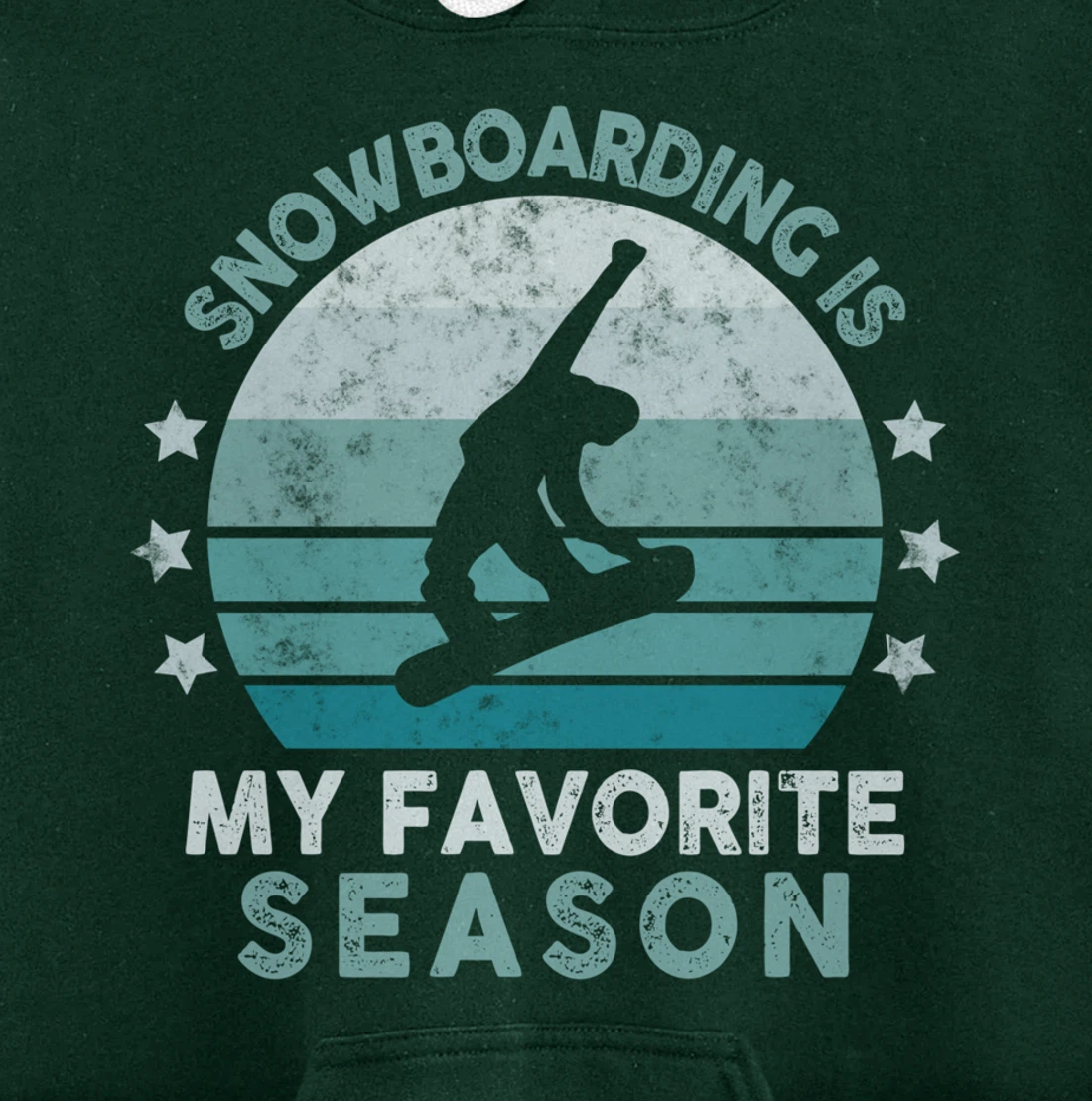 Snowboarding Is My Favorite Season Winter Ice Sports Retro Pullover Hoodie