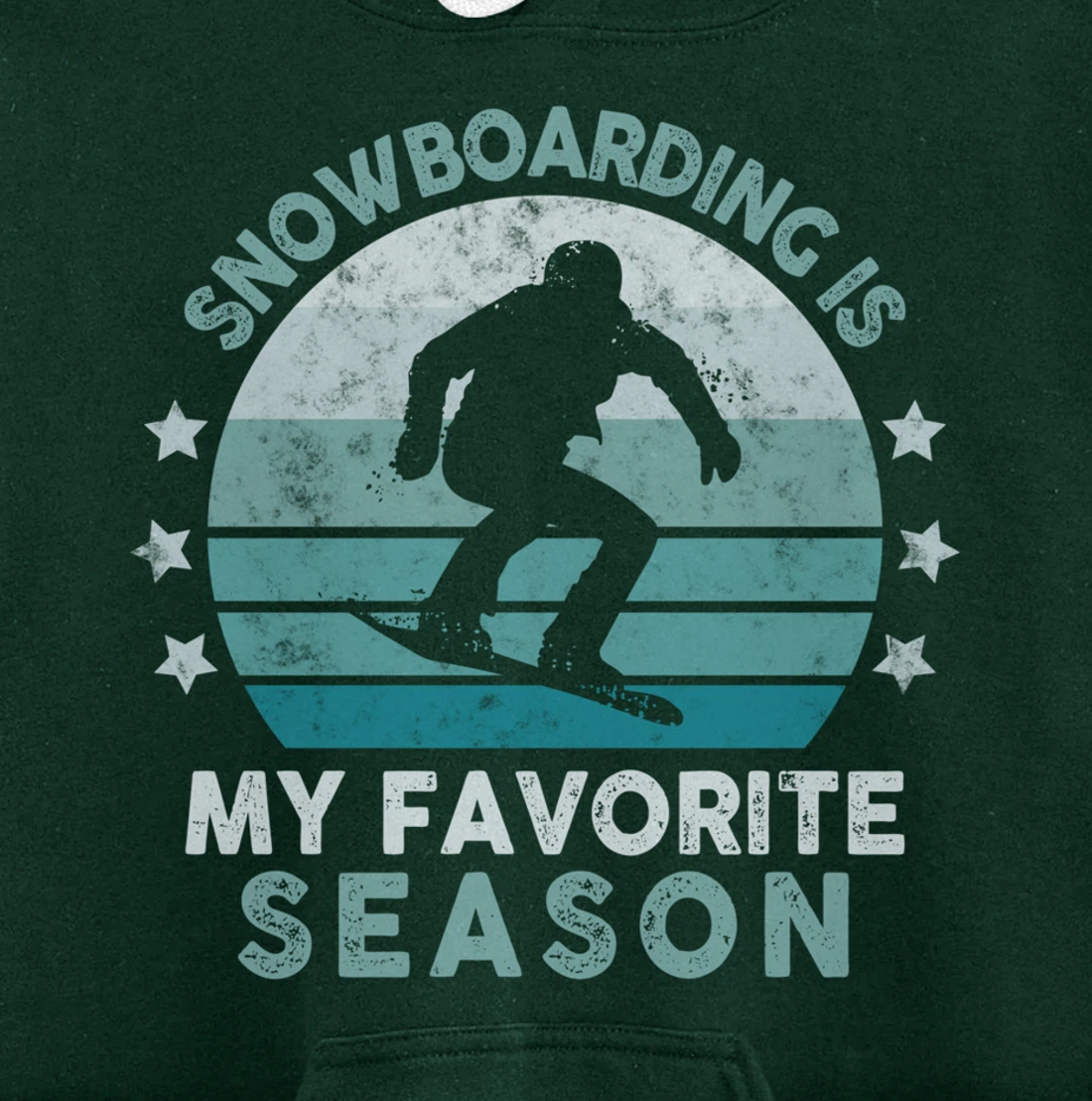Snowboarding Is My Favorite Season Winter Ice Sports Retro Pullover Hoodie