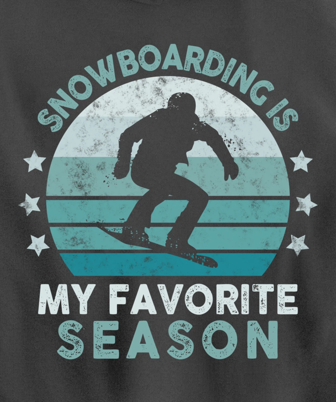 Snowboarding Is My Favorite Season Winter Ice Sports Retro Pullover Hoodie
