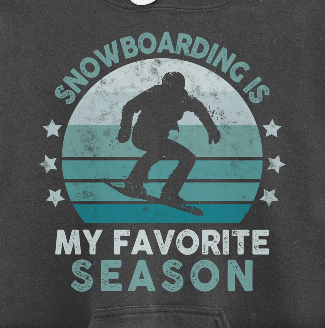 Snowboarding Is My Favorite Season Winter Ice Sports Retro Pullover Hoodie