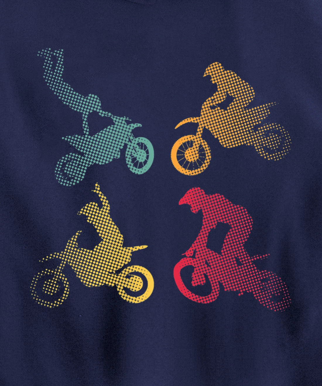 Motocross Motorcycle Bike Biker Racing Race Retro Gift Pullover Hoodie