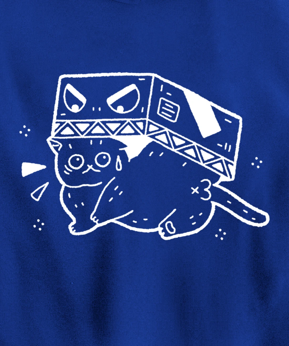 Scared Cat in Box Funny Gift Cat Lover Anime Fan Men Women Pullover Hoodie