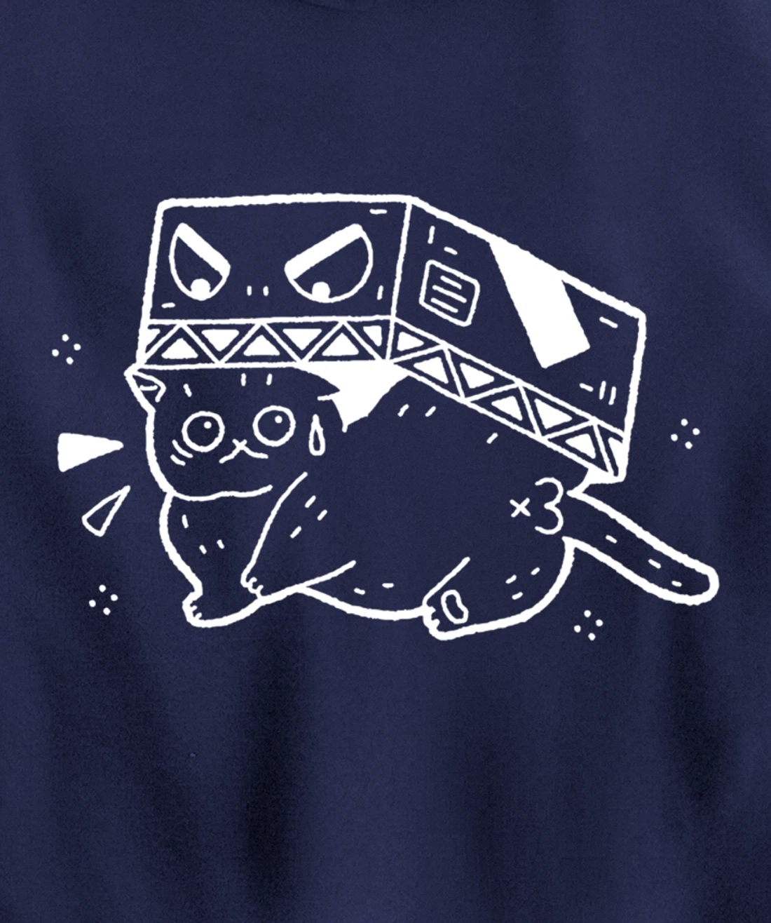 Scared Cat in Box Funny Gift Cat Lover Anime Fan Men Women Pullover Hoodie