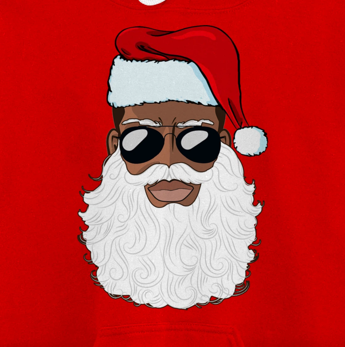 Santa Claus Black Xmas Santa Afro African American Proud Pullover Hoodie