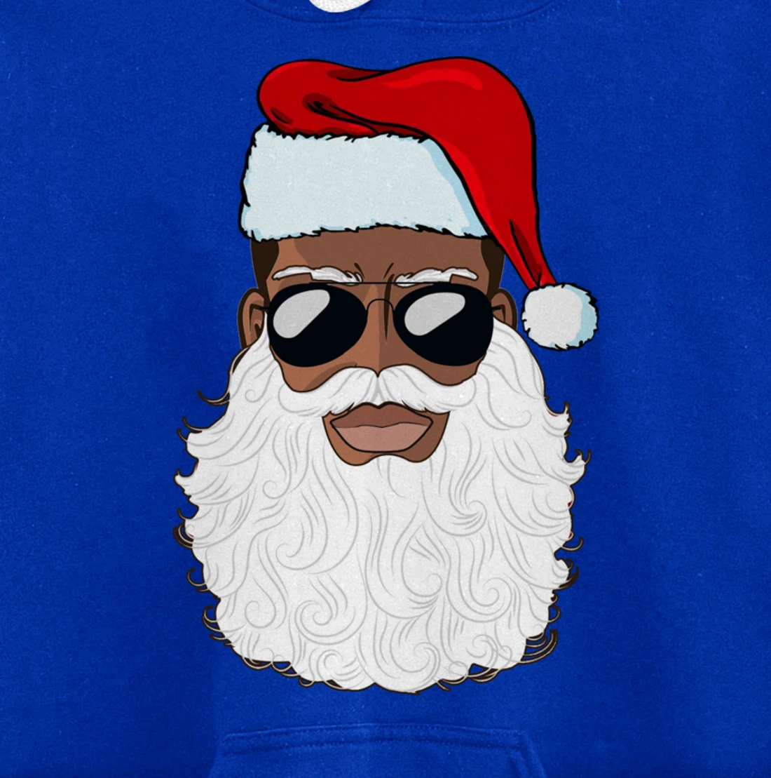 Santa Claus Black Xmas Santa Afro African American Proud Pullover Hoodie