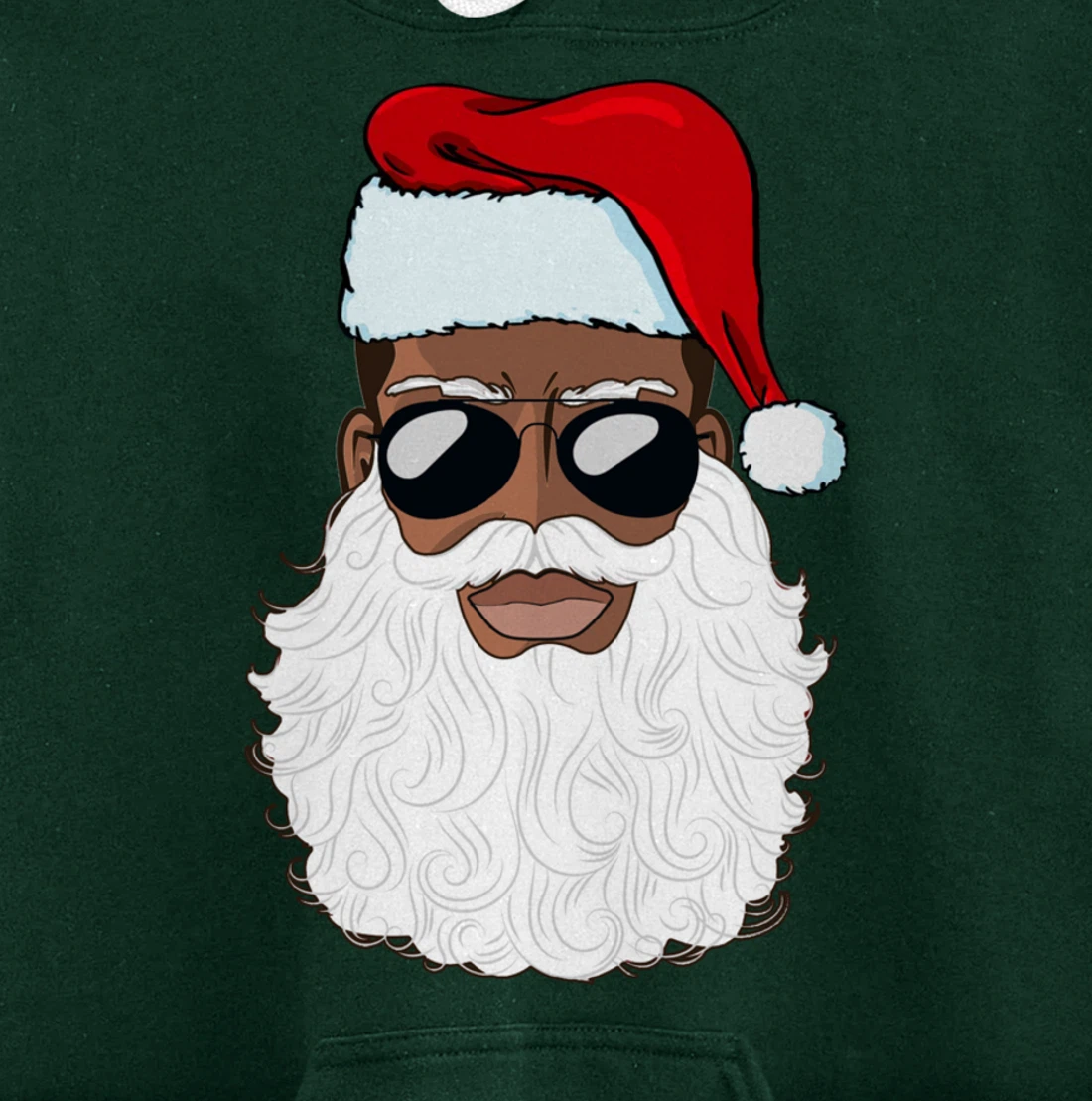 Santa Claus Black Xmas Santa Afro African American Proud Pullover Hoodie