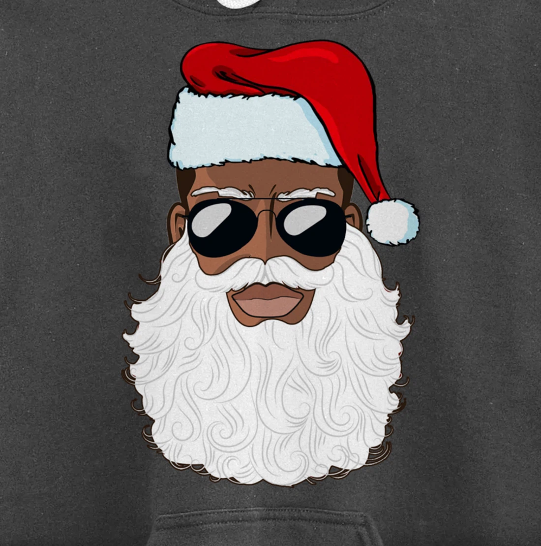 Santa Claus Black Xmas Santa Afro African American Proud Pullover Hoodie