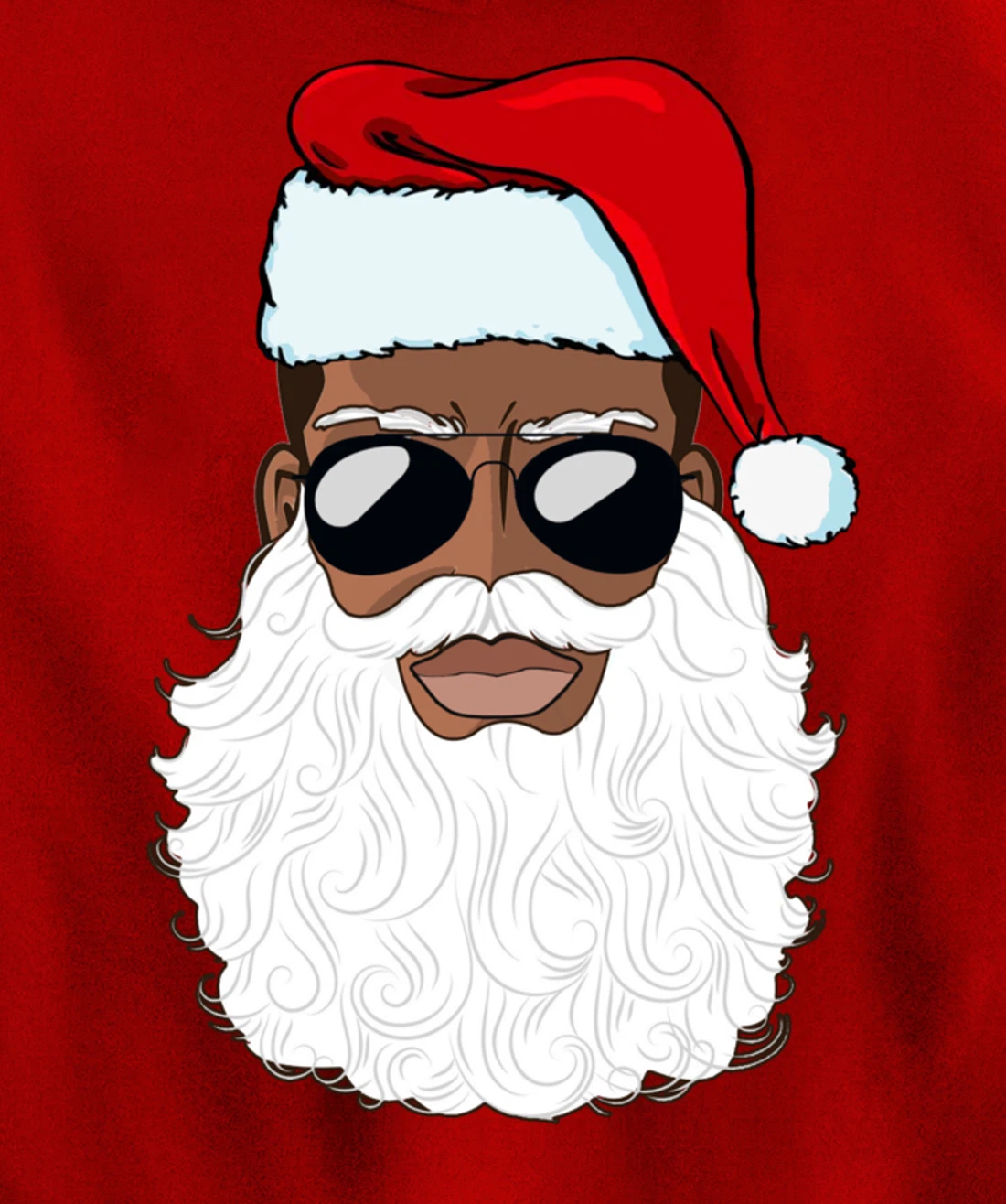 Santa Claus Black Xmas Santa Afro African American Proud Pullover Hoodie