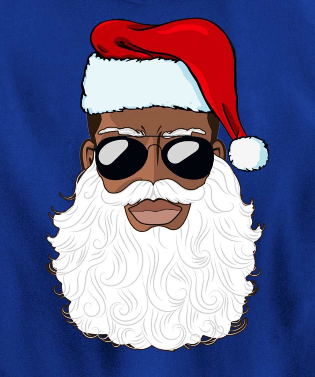 Santa Claus Black Xmas Santa Afro African American Proud Pullover Hoodie