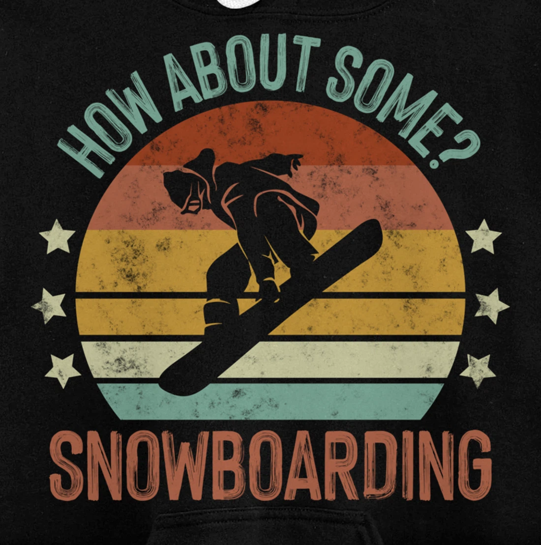How About Some - Snowboarding Winter Sports Retro Vintage Pullover Hoodie