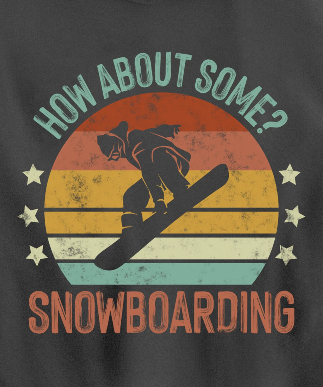How About Some - Snowboarding Winter Sports Retro Vintage Pullover Hoodie