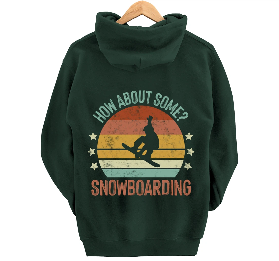 Snowboarding Is My Favorite Season Winter Ice Sports Retro Pullover Hoodie