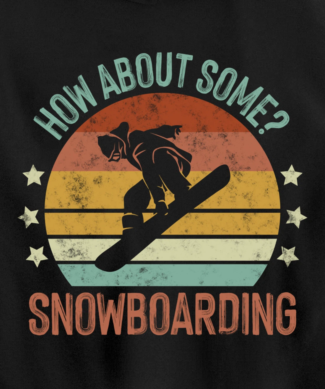 How About Some - Snowboarding Winter Sports Retro Vintage Pullover Hoodie