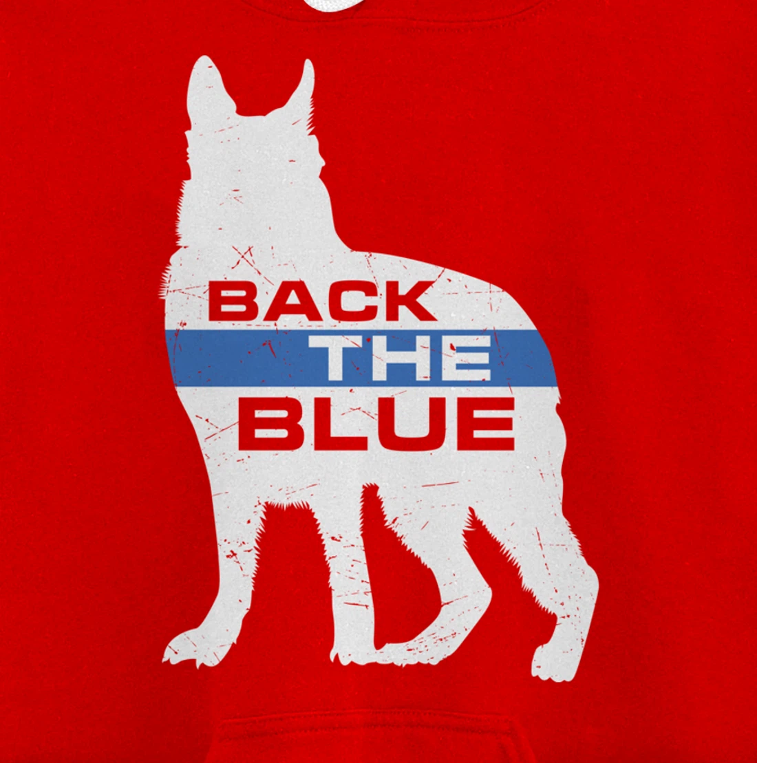 Thin Blue Line K-9 German Shepherd Police Dog Pullover Hoodie