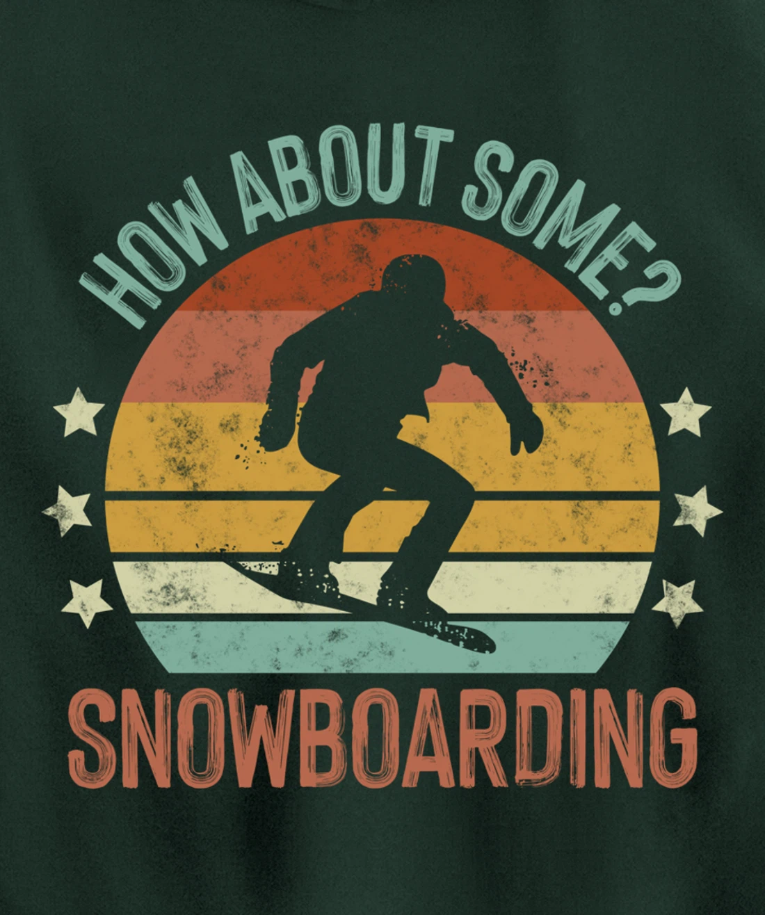 How About Some - Snowboarding Winter Sports Retro Vintage Pullover Hoodie