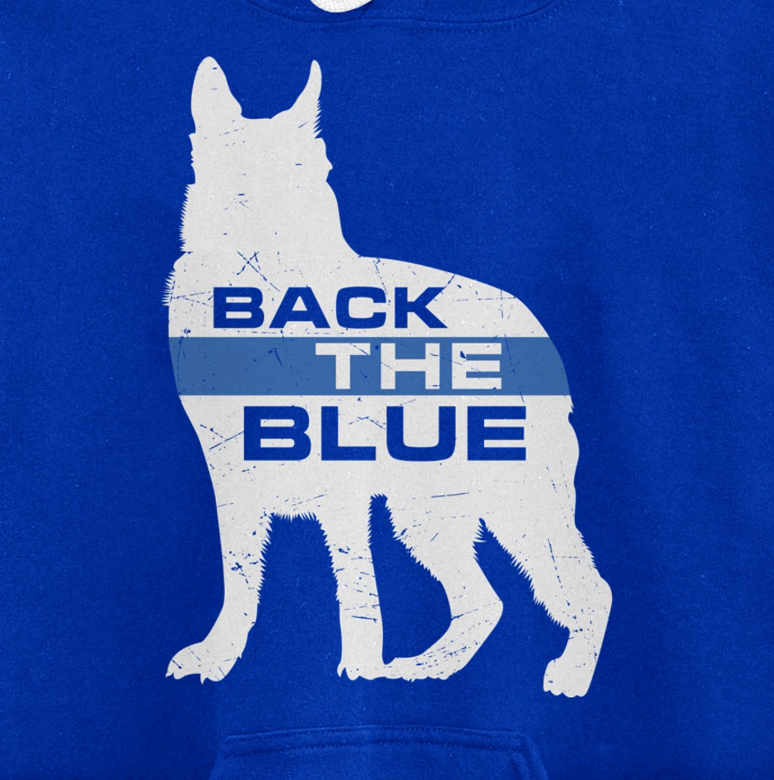 Thin Blue Line K-9 German Shepherd Police Dog Pullover Hoodie