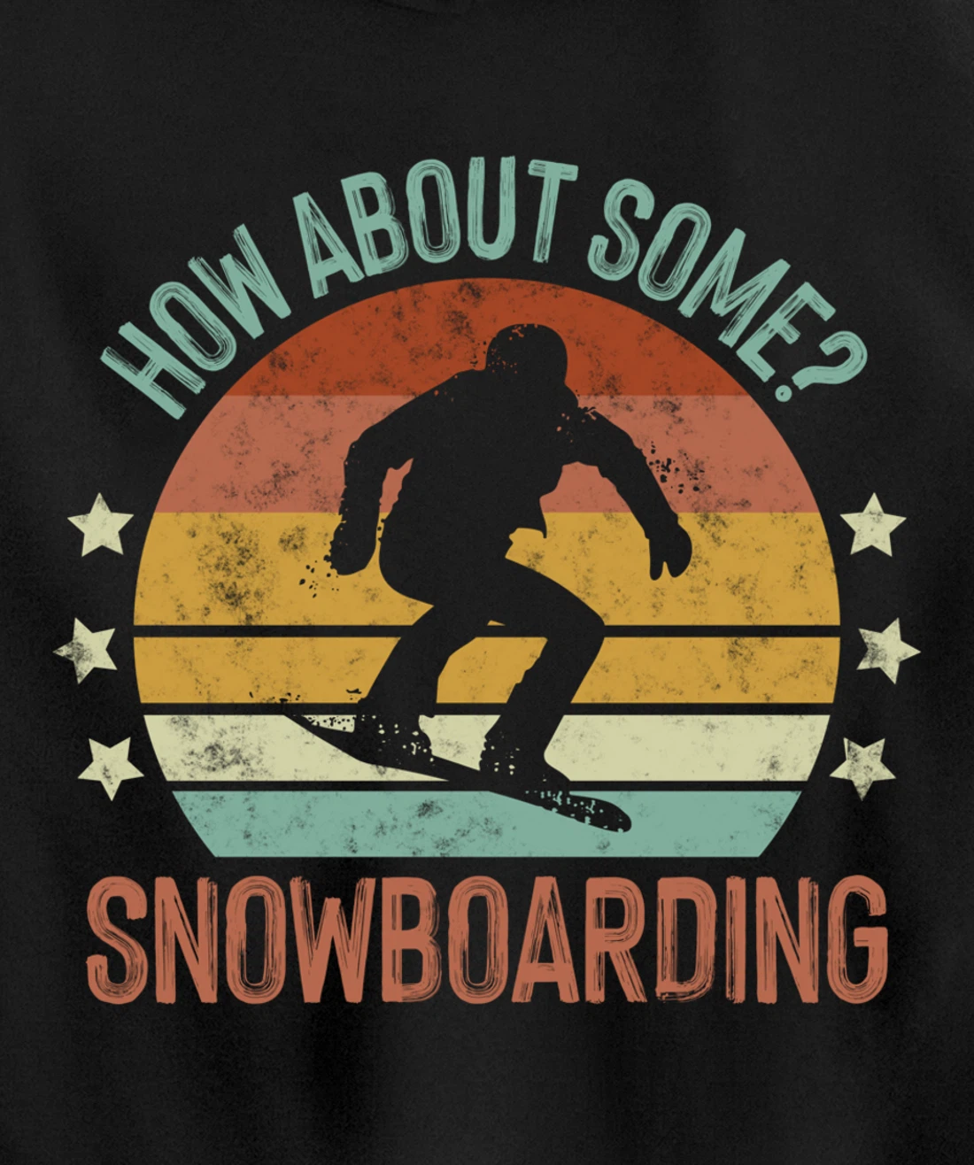 How About Some - Snowboarding Winter Sports Retro Vintage Pullover Hoodie