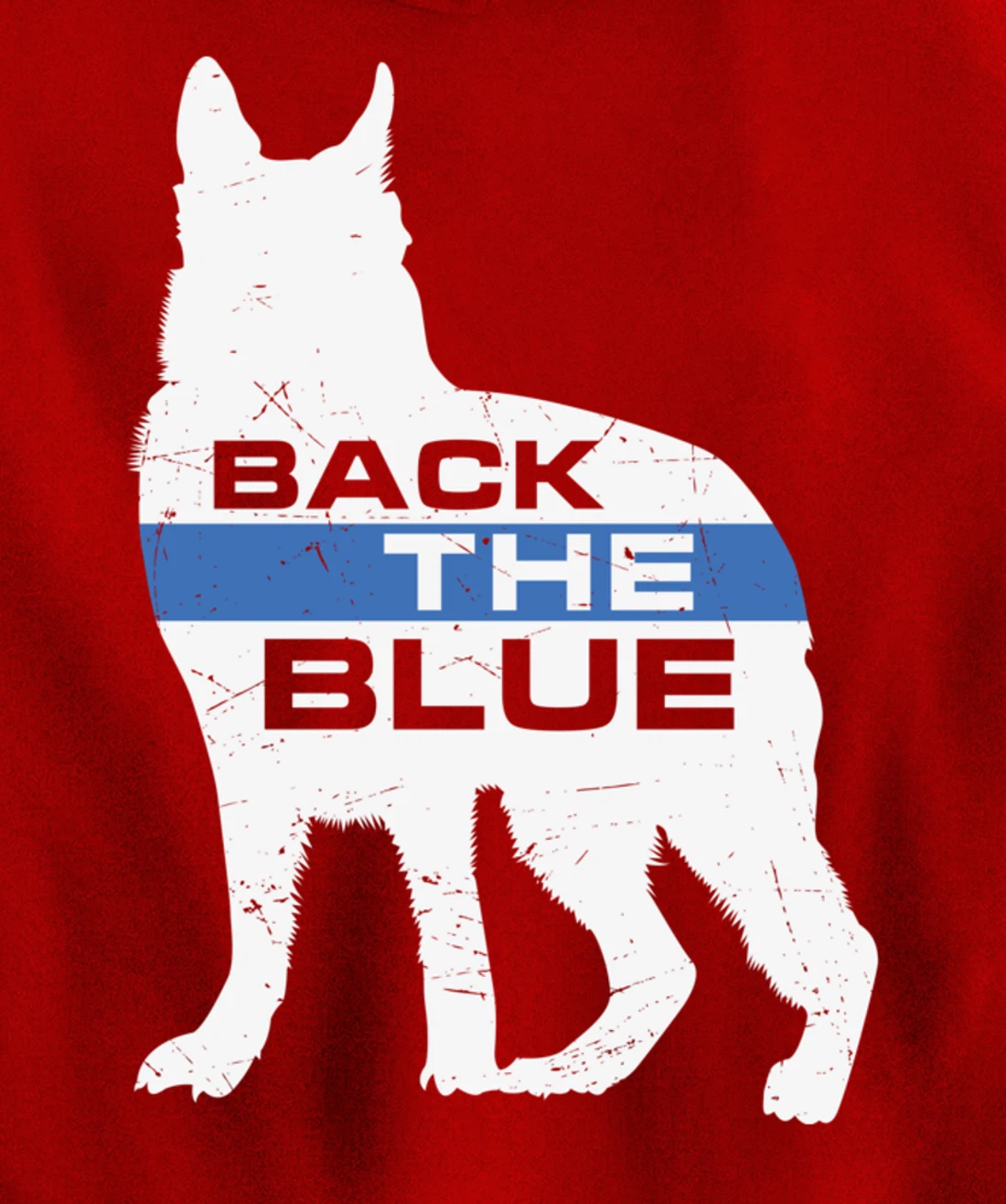 Thin Blue Line K-9 German Shepherd Police Dog Pullover Hoodie