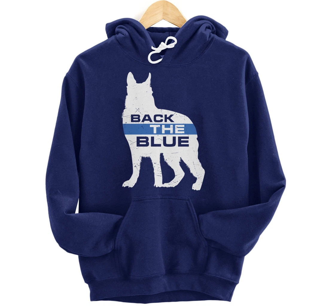 Thin Blue Line K-9 German Shepherd Police Dog Pullover Hoodie