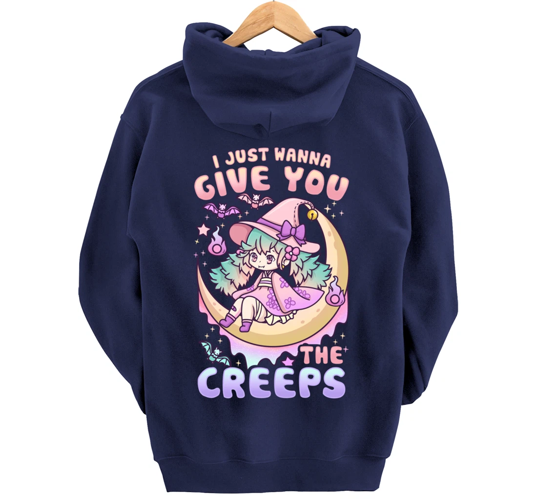 I Just Wanna Give You The Creeps Pastel Goth Kawaii Witches Pullover Hoodie